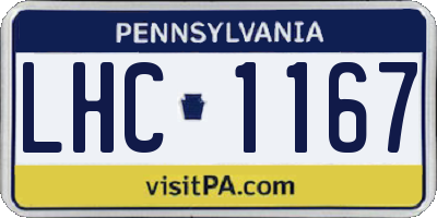 PA license plate LHC1167