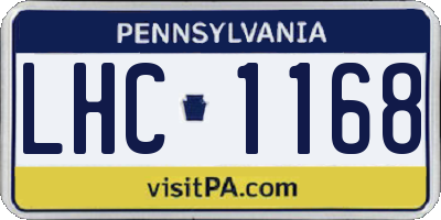 PA license plate LHC1168