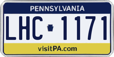 PA license plate LHC1171