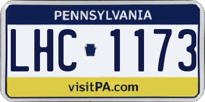 PA license plate LHC1173