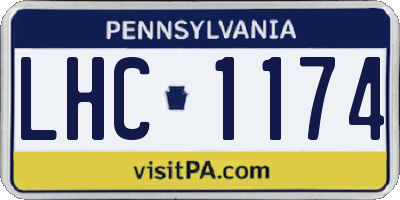 PA license plate LHC1174
