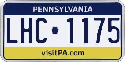 PA license plate LHC1175