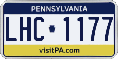 PA license plate LHC1177