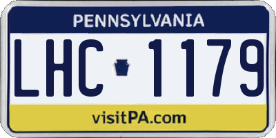 PA license plate LHC1179