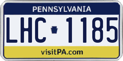 PA license plate LHC1185