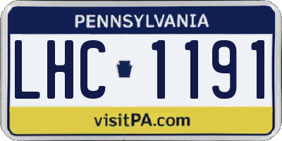 PA license plate LHC1191
