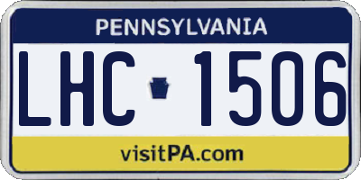 PA license plate LHC1506