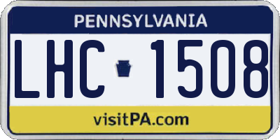 PA license plate LHC1508