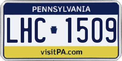 PA license plate LHC1509