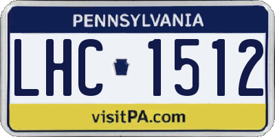 PA license plate LHC1512