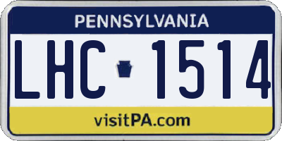 PA license plate LHC1514