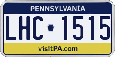 PA license plate LHC1515