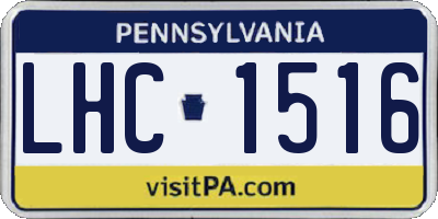 PA license plate LHC1516