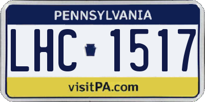 PA license plate LHC1517