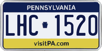 PA license plate LHC1520