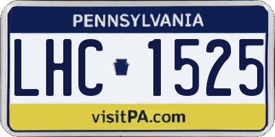 PA license plate LHC1525
