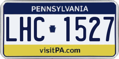 PA license plate LHC1527