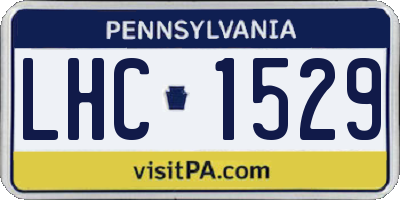 PA license plate LHC1529