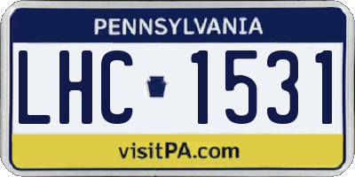 PA license plate LHC1531