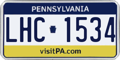 PA license plate LHC1534