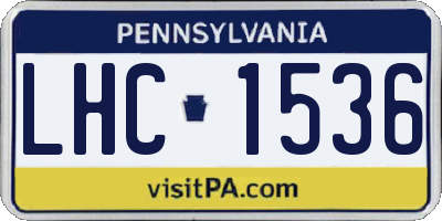 PA license plate LHC1536