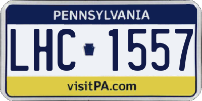 PA license plate LHC1557