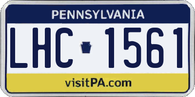 PA license plate LHC1561