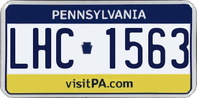 PA license plate LHC1563