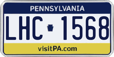 PA license plate LHC1568