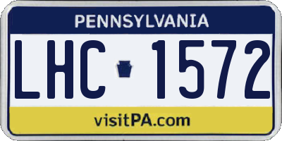 PA license plate LHC1572