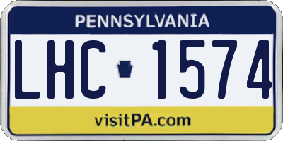 PA license plate LHC1574