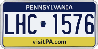 PA license plate LHC1576