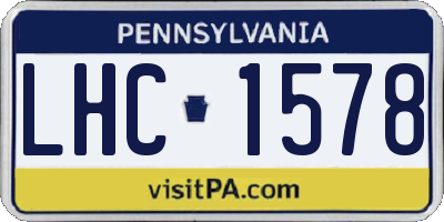 PA license plate LHC1578