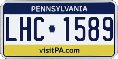 PA license plate LHC1589