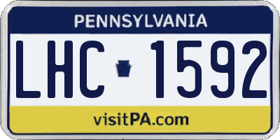 PA license plate LHC1592