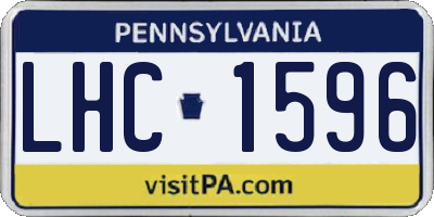 PA license plate LHC1596