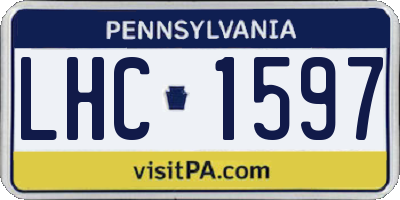 PA license plate LHC1597