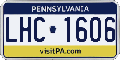 PA license plate LHC1606