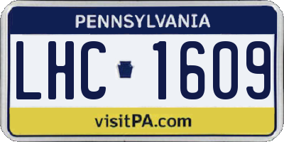 PA license plate LHC1609