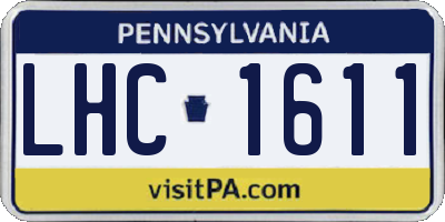 PA license plate LHC1611