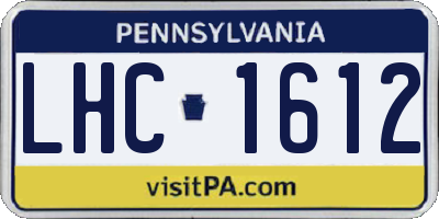 PA license plate LHC1612