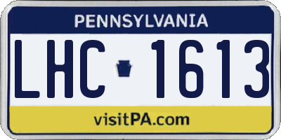 PA license plate LHC1613