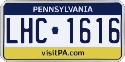 PA license plate LHC1616