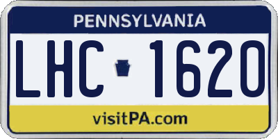 PA license plate LHC1620