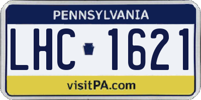 PA license plate LHC1621