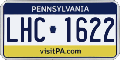 PA license plate LHC1622