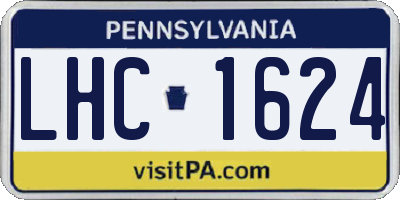 PA license plate LHC1624