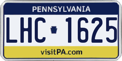 PA license plate LHC1625