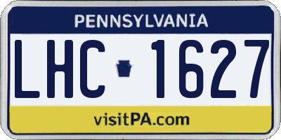 PA license plate LHC1627