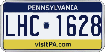 PA license plate LHC1628